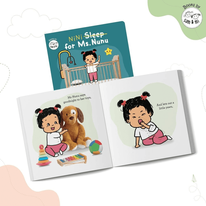 SAM &amp; MI - Nini for Ms. Nunu: Lift-the-Flap Board Book for Kids on Bedtime Routine