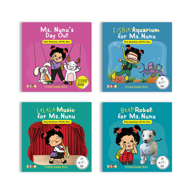 SAM & MI  Early Adventures with Ms. Nunu: Set of 4 Books, 0-4 years