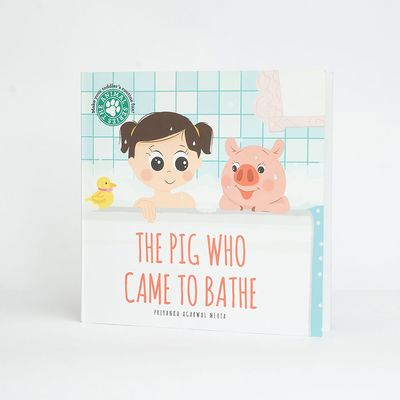 SAM & MI The Pig Who Came to Bathe Board Book for Kids, 0-3 yrs