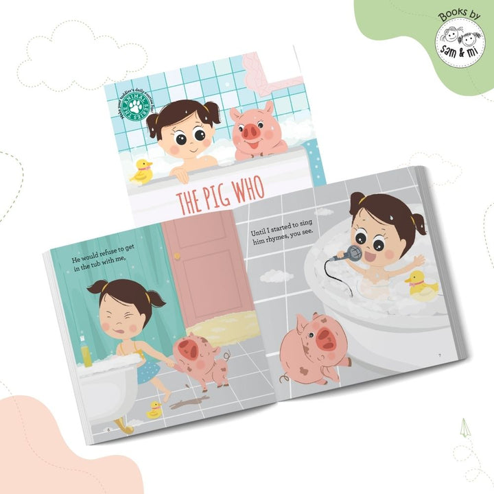 SAM &amp; MI - The Pig Who Came to Bathe: Board Books for Toddlers