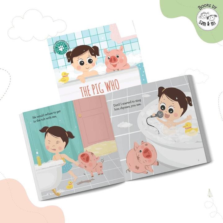 SAM &amp; MI - The Pig Who Came to Bathe: Board Books for Toddlers