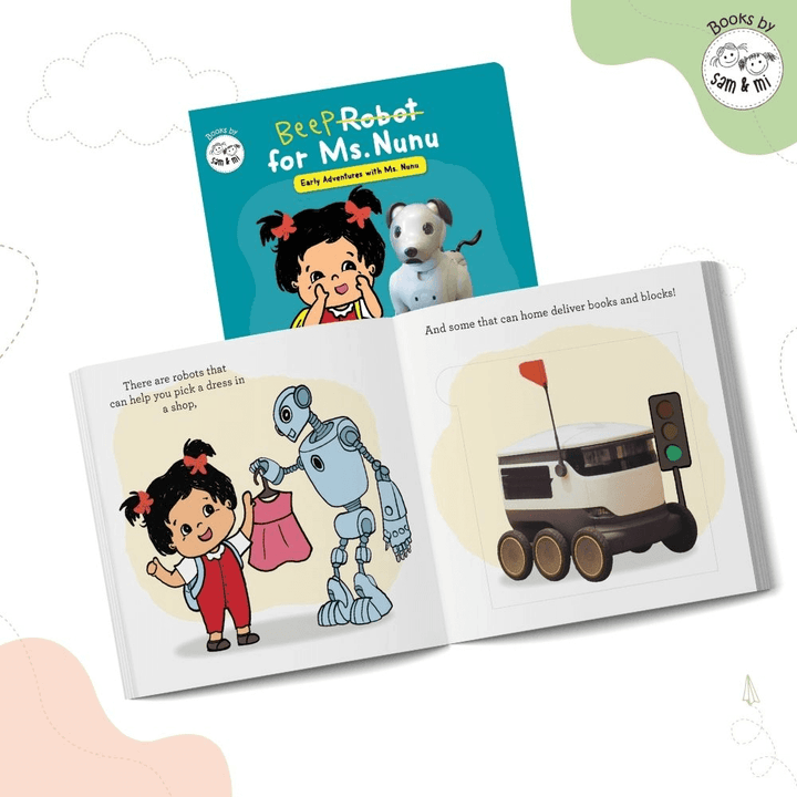 SAM &amp; MI - Robot for Ms. Nunu: STEM Lift-the-Flap Board Book for Kids