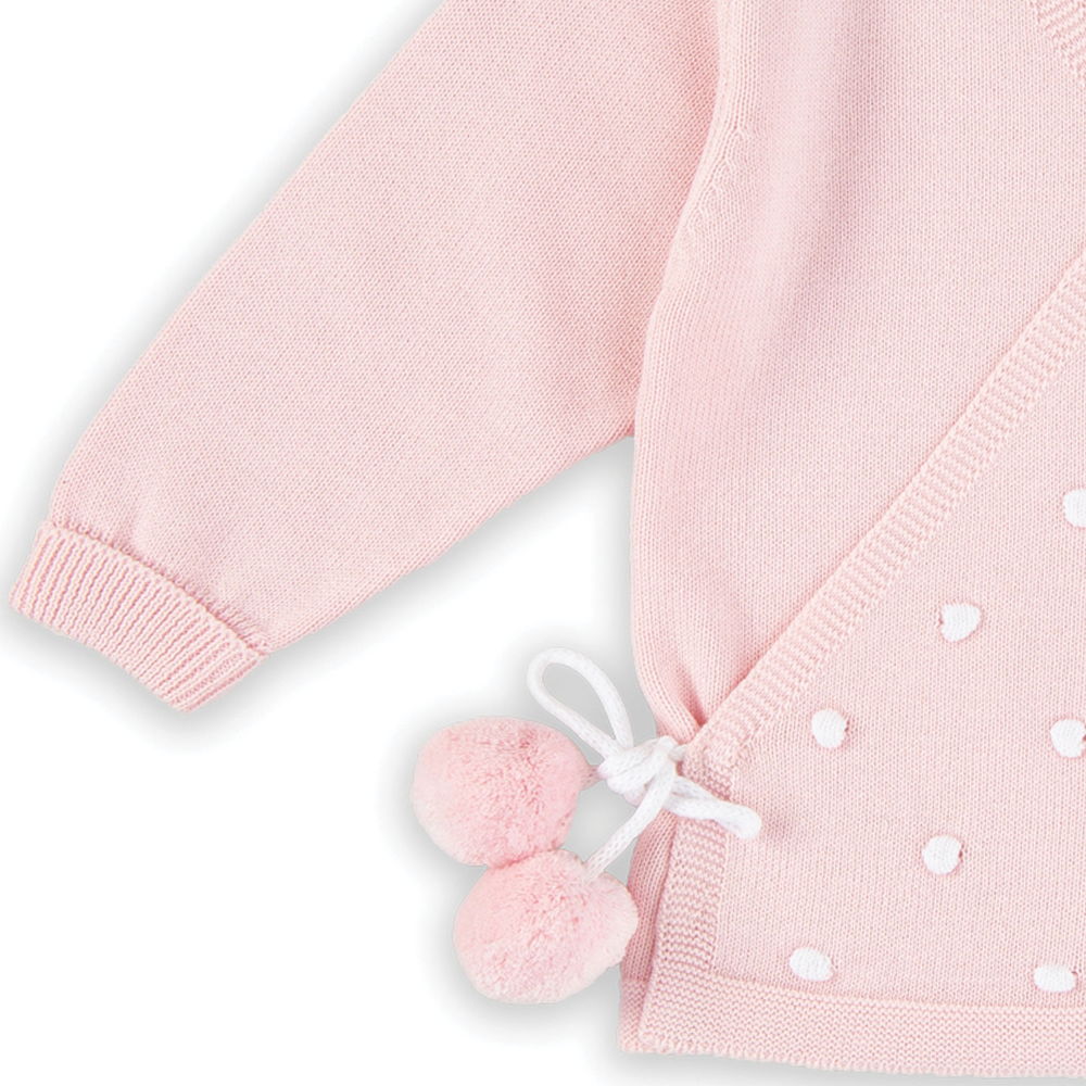 Tiny Twig Knitted Kimono Set - Soft Pink