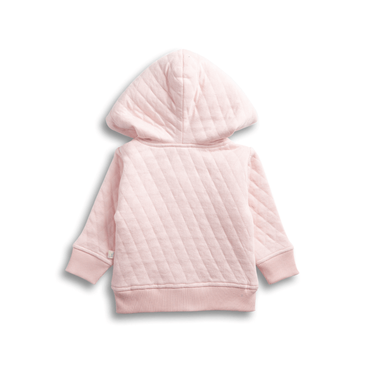 Tiny Twig Quilted Hoodie - Soft Pink