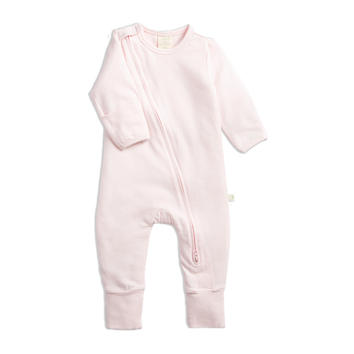 Tiny Twig Long Sleeve Zipsuit - Soft Pink