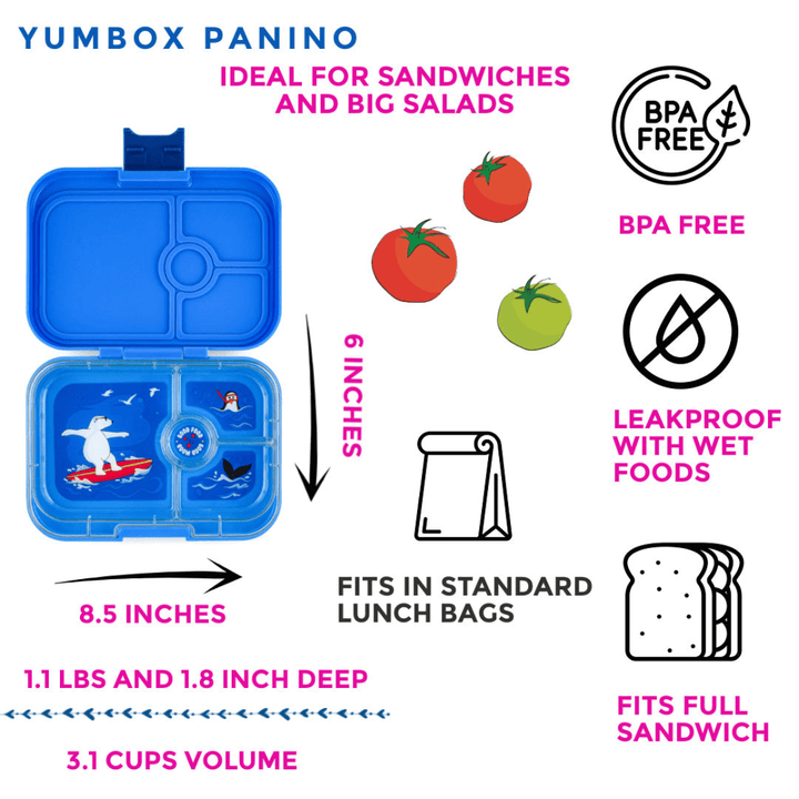 Yumbox Surf Blue Panino - Polar Bear Tray