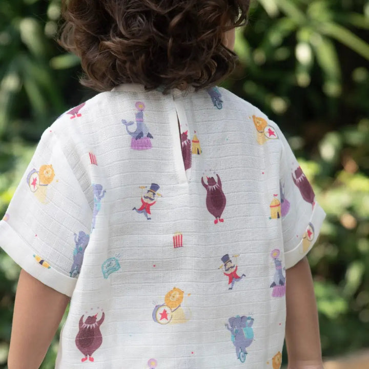 Dulaar Organic Muslin Tee &amp; Shorts Set - Life is a Circus