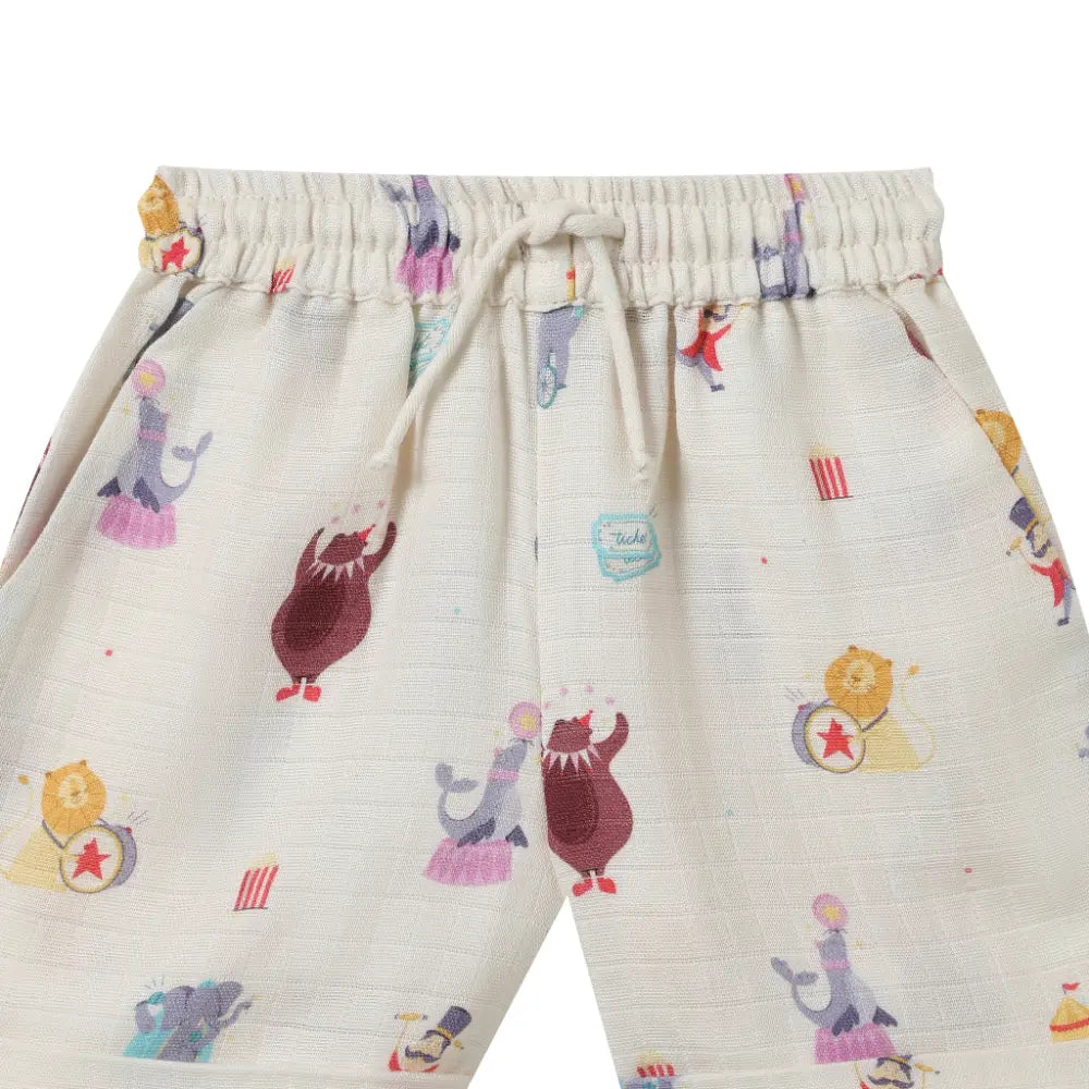 Dulaar Organic Muslin Tee &amp; Shorts Set - Life is a Circus