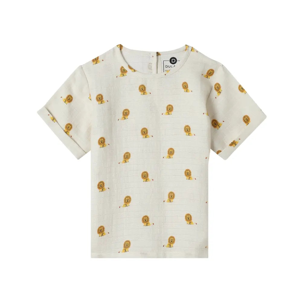 Dulaar Organic Muslin Tee &amp; Shorts Set - Just Lion Around