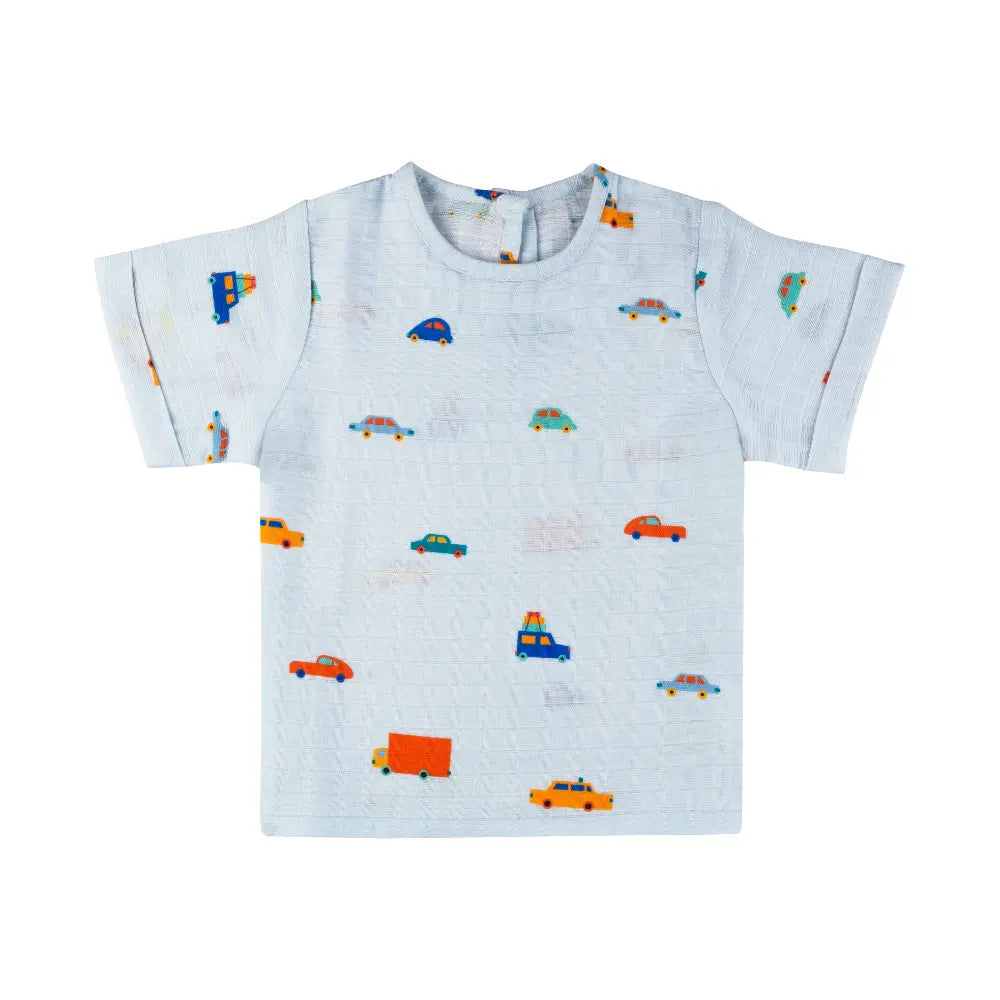 Dulaar Organic Muslin Tee &amp; Shorts Set - Road Trip