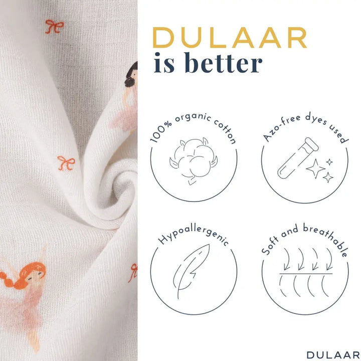 Dulaar Organic Muslin Top &amp; Shorts Set - Little Ballerina