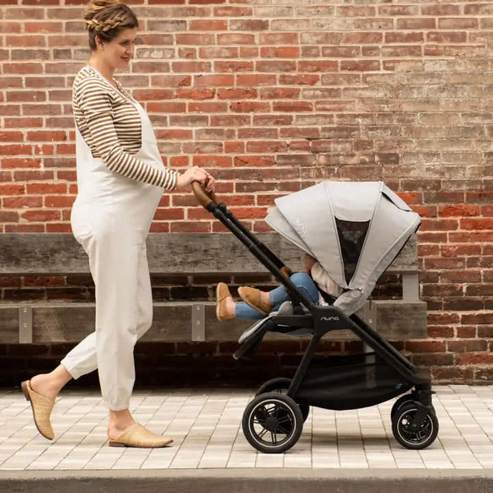 Nuna TRIV Next Reversible Seat Stroller with Flat Recline|Height Adjustable Handle Bar|All Terrain|All Wheel Suspension|One Hand Fold|Rain Cover &amp; Post Adaptors|0 to 4Y (Upto 22Kg) - Pine