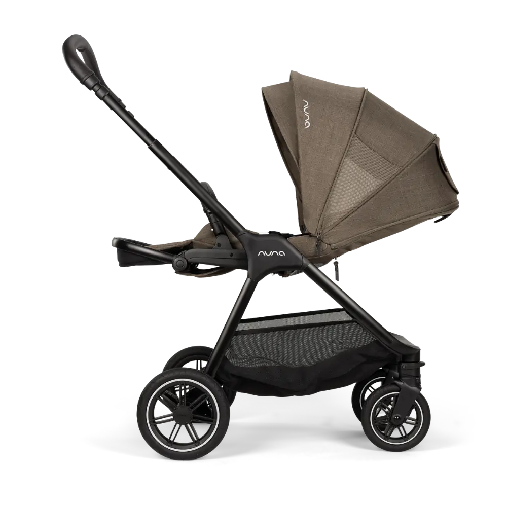 Nuna TRIV Next Reversible Seat Stroller with Flat Recline-Height Adjustable Handle Bar,All Terrain-All Wheel Suspension-One Hand Fold-Rain Cover &amp; Post Adaptors-0 to 4Y (Upto 22Kg) - Pistachio