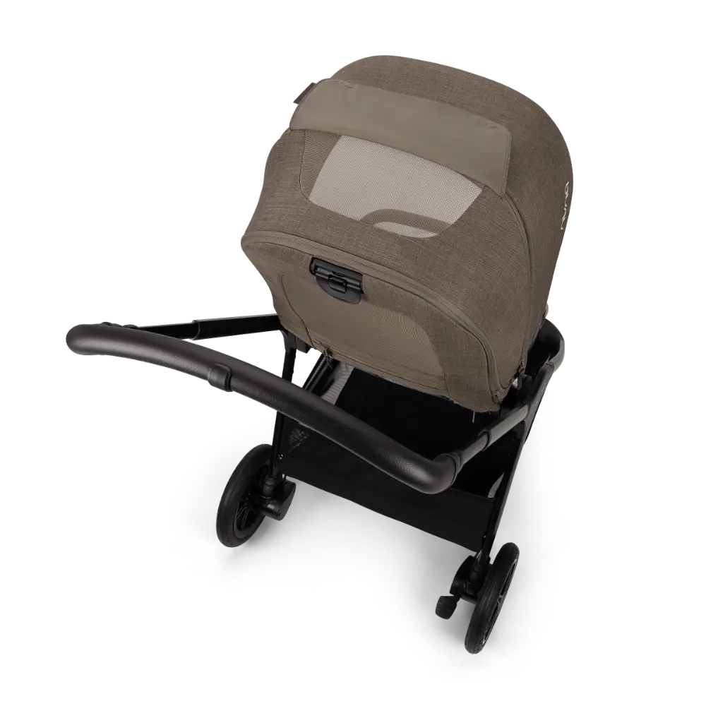 Nuna TRIV Next Reversible Seat Stroller with Flat Recline-Height Adjustable Handle Bar,All Terrain-All Wheel Suspension-One Hand Fold-Rain Cover &amp; Post Adaptors-0 to 4Y (Upto 22Kg) - Pistachio