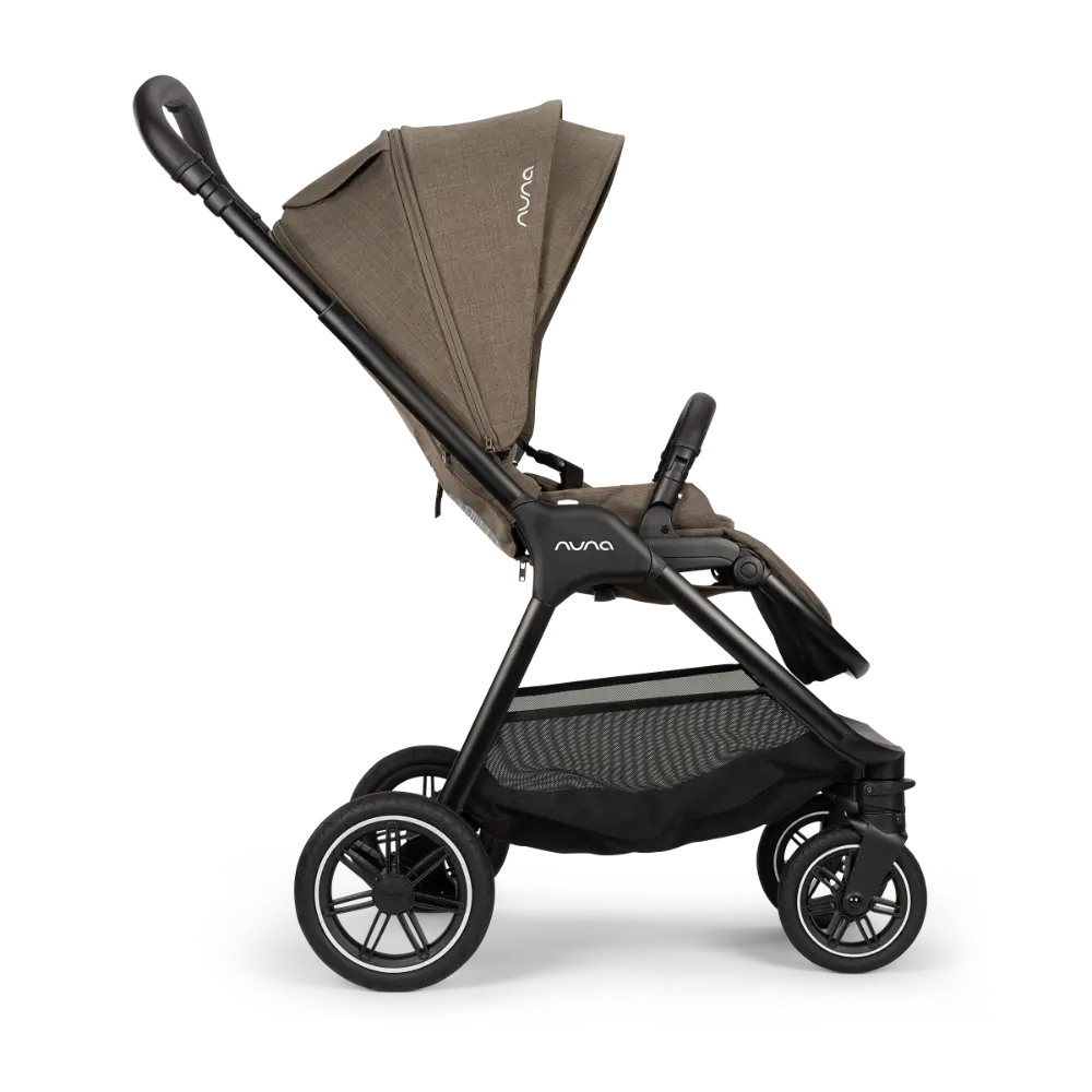 Nuna TRIV Next Reversible Seat Stroller with Flat Recline-Height Adjustable Handle Bar,All Terrain-All Wheel Suspension-One Hand Fold-Rain Cover &amp; Post Adaptors-0 to 4Y (Upto 22Kg) - Pistachio