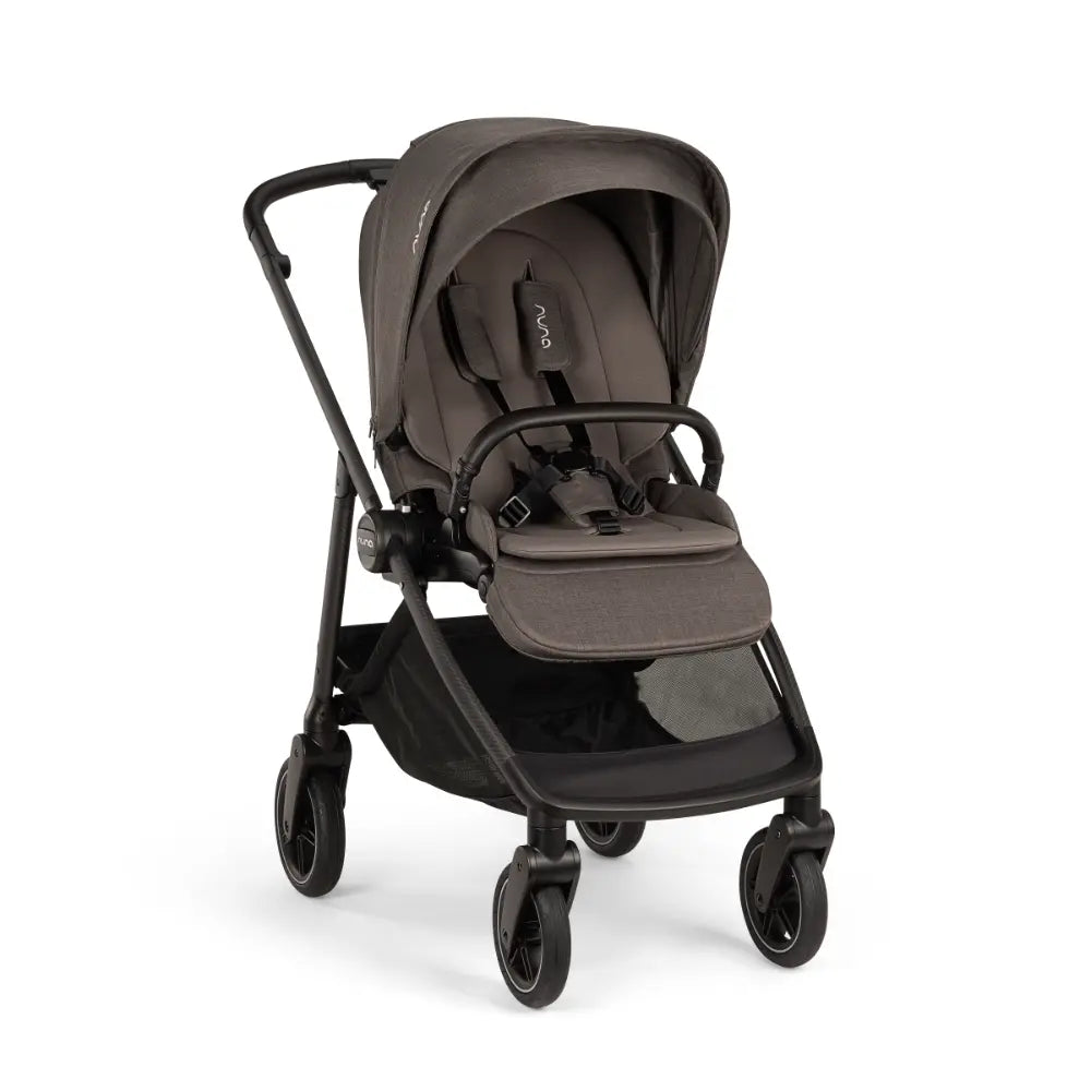 Nuna Swiv Baby Stroller-All Wheel 360 Degree Rotation-3 Positions Adjustable Parent Handle Bar-One Hand Fold-Travel System Compatible-Includes Rain Cover, Travel bag, Cup Holder &amp; Post Adaptors-2 Years Warranty-For 0 to 4Y (Upto 22 Kg) - Thunder