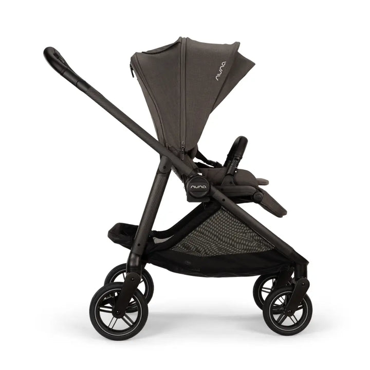 Nuna Swiv Baby Stroller-All Wheel 360 Degree Rotation-3 Positions Adjustable Parent Handle Bar-One Hand Fold-Travel System Compatible-Includes Rain Cover, Travel bag, Cup Holder &amp; Post Adaptors-2 Years Warranty-For 0 to 4Y (Upto 22 Kg) - Thunder