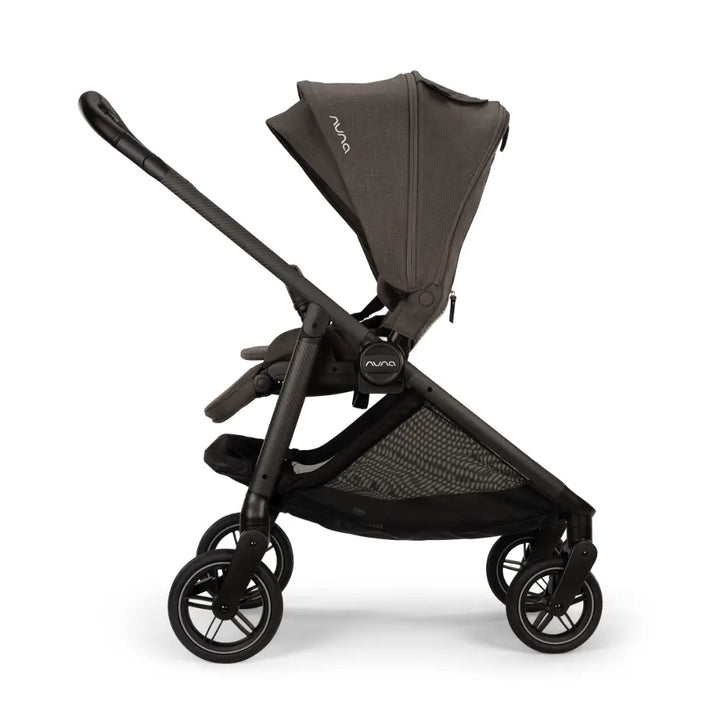 Nuna Swiv Baby Stroller-All Wheel 360 Degree Rotation-3 Positions Adjustable Parent Handle Bar-One Hand Fold-Travel System Compatible-Includes Rain Cover, Travel bag, Cup Holder &amp; Post Adaptors-2 Years Warranty-For 0 to 4Y (Upto 22 Kg) - Thunder