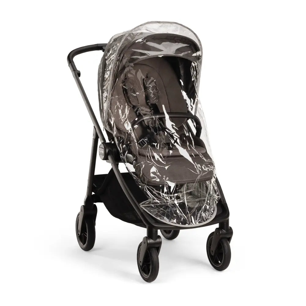 Nuna Swiv Baby Stroller-All Wheel 360 Degree Rotation-3 Positions Adjustable Parent Handle Bar-One Hand Fold-Travel System Compatible-Includes Rain Cover, Travel bag, Cup Holder &amp; Post Adaptors-2 Years Warranty-For 0 to 4Y (Upto 22 Kg) - Thunder