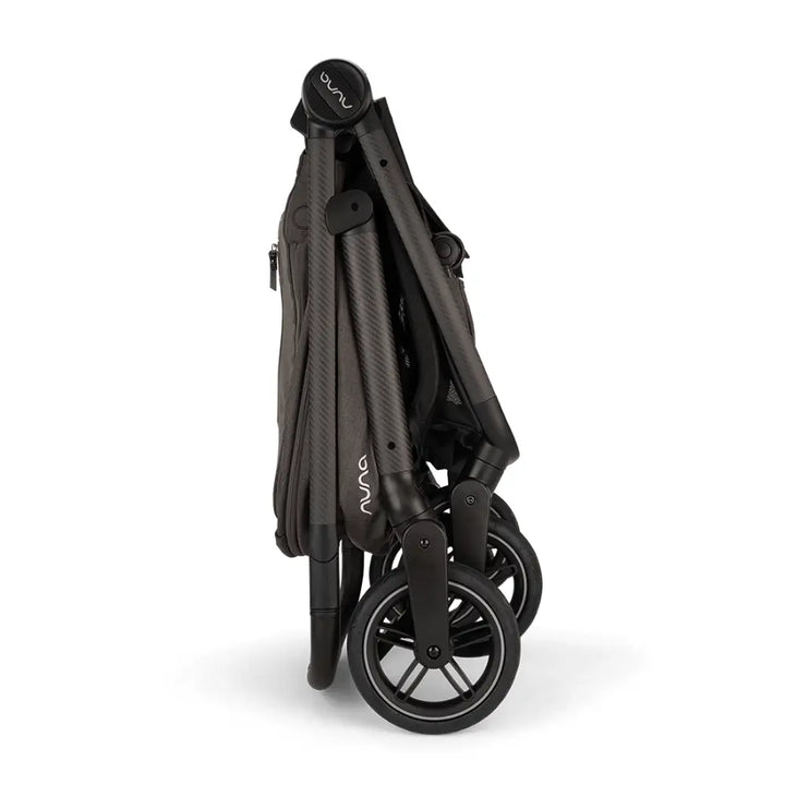 Nuna Swiv Baby Stroller-All Wheel 360 Degree Rotation-3 Positions Adjustable Parent Handle Bar-One Hand Fold-Travel System Compatible-Includes Rain Cover, Travel bag, Cup Holder &amp; Post Adaptors-2 Years Warranty-For 0 to 4Y (Upto 22 Kg) - Thunder
