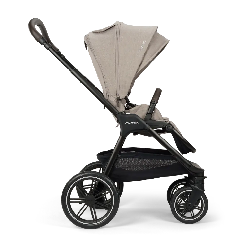 Nuna TRIV Lx Reversible Seat Stroller with Flat Recline|Height Adjustable Handle Bar|All Terrain|All Wheel Suspension|Big Rear Wheel|One Hand Fold|Rain Cover &amp; Post Adaptors|0 to 4Y (Upto 22Kg)-Chateau