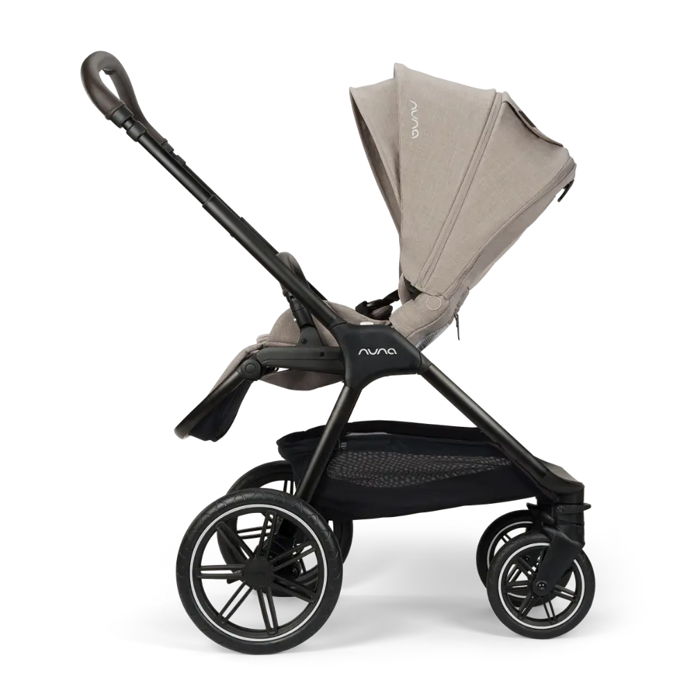 Nuna TRIV Lx Reversible Seat Stroller with Flat Recline|Height Adjustable Handle Bar|All Terrain|All Wheel Suspension|Big Rear Wheel|One Hand Fold|Rain Cover &amp; Post Adaptors|0 to 4Y (Upto 22Kg)-Chateau