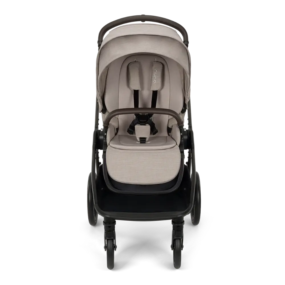 Nuna TRIV Lx Reversible Seat Stroller with Flat Recline|Height Adjustable Handle Bar|All Terrain|All Wheel Suspension|Big Rear Wheel|One Hand Fold|Rain Cover &amp; Post Adaptors|0 to 4Y (Upto 22Kg)-Chateau
