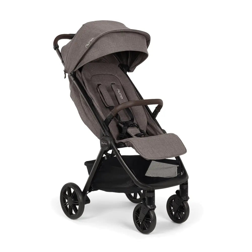Nuna Trvl Urbn Cabin Friendly Stroller-Lightweight-Compact-One Hand Fold-Extendable Canopy-Big Rear Wheel-All Wheel Suspension-0 to 4Y (Upto 22Kg)-Chestnut