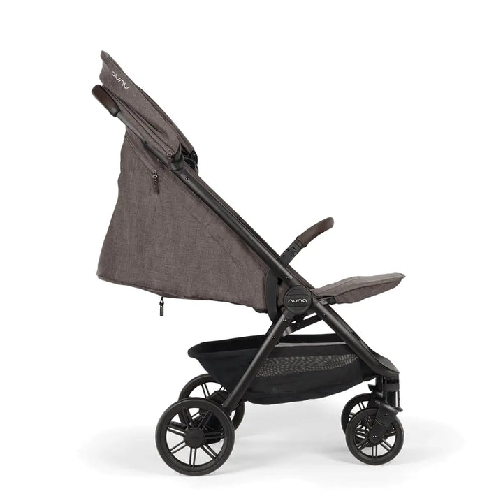 Nuna Trvl Urbn Cabin Friendly Stroller-Lightweight-Compact-One Hand Fold-Extendable Canopy-Big Rear Wheel-All Wheel Suspension-0 to 4Y (Upto 22Kg)-Chestnut