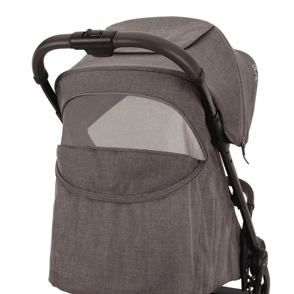 Nuna Trvl Urbn Cabin Friendly Stroller-Lightweight-Compact-One Hand Fold-Extendable Canopy-Big Rear Wheel-All Wheel Suspension-0 to 4Y (Upto 22Kg)-Chestnut