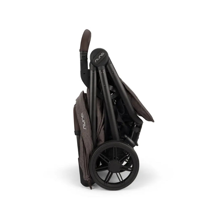 Nuna Trvl Urbn Cabin Friendly Stroller-Lightweight-Compact-One Hand Fold-Extendable Canopy-Big Rear Wheel-All Wheel Suspension-0 to 4Y (Upto 22Kg)-Chestnut