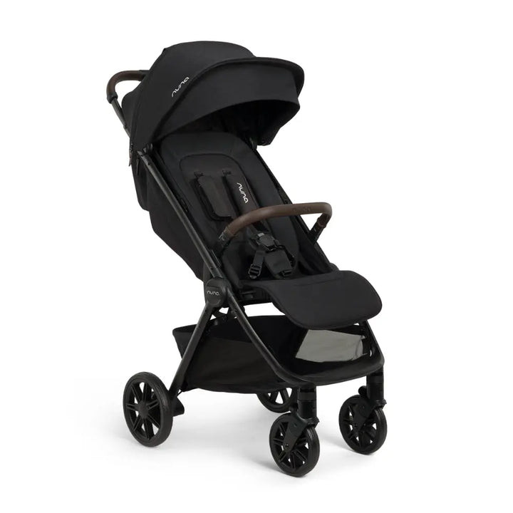 Nuna Trvl Urbn Cabin Friendly Stroller-Lightweight-Compact-One Hand Fold-Extendable Canopy-Big Rear Wheel-All Wheel Suspension-0 to 4Y (Upto 22Kg)-Caviar