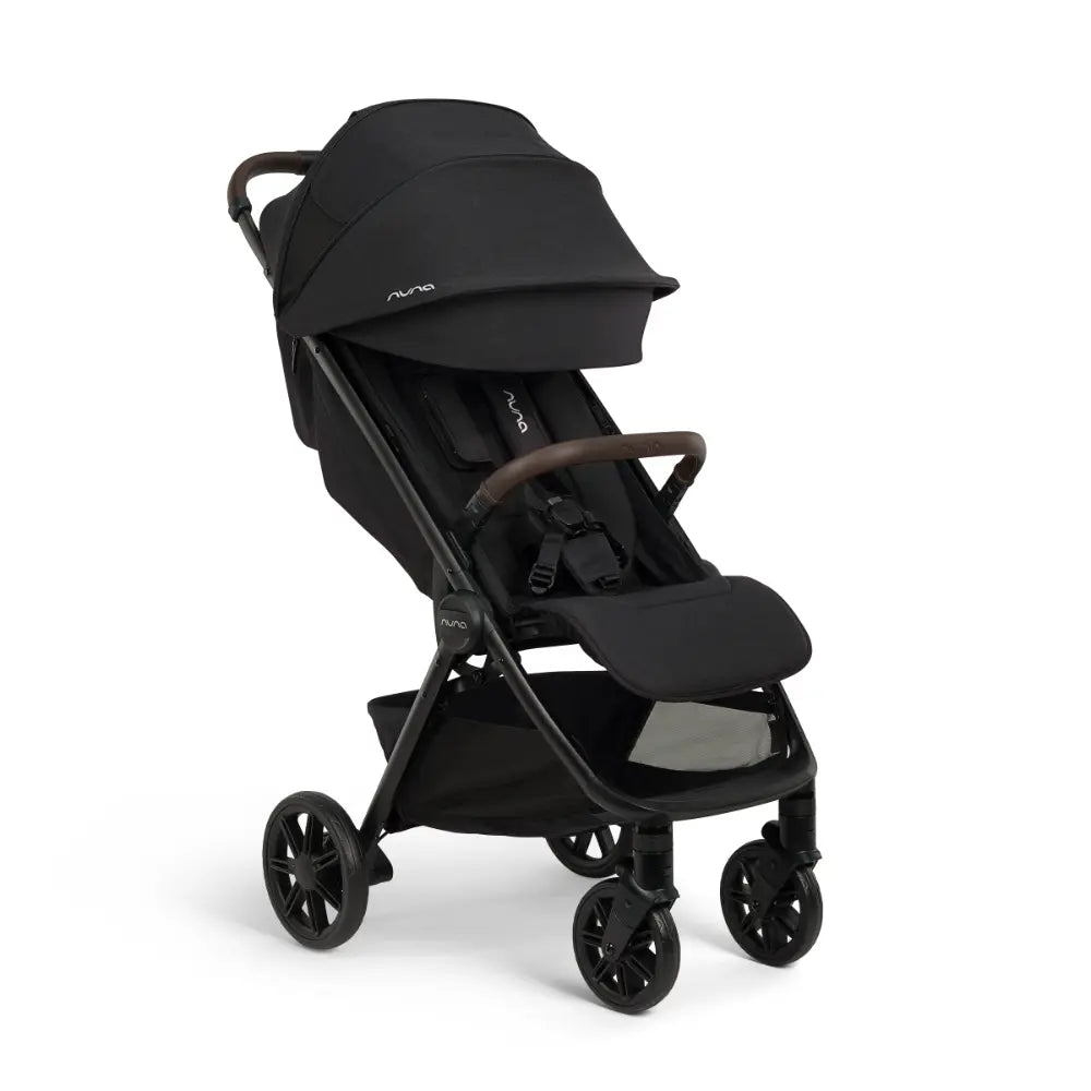 Nuna Trvl Urbn Cabin Friendly Stroller-Lightweight-Compact-One Hand Fold-Extendable Canopy-Big Rear Wheel-All Wheel Suspension-0 to 4Y (Upto 22Kg)-Caviar