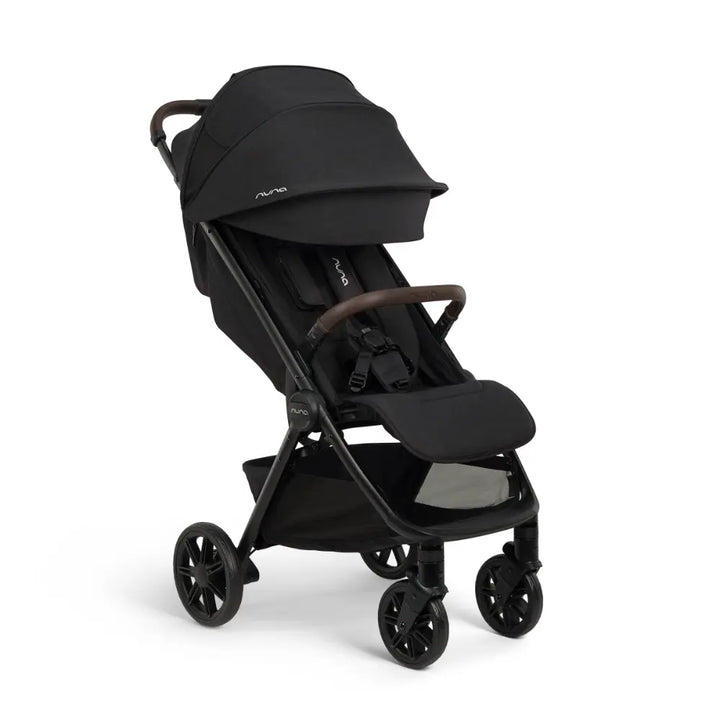 Nuna Trvl Urbn Cabin Friendly Stroller-Lightweight-Compact-One Hand Fold-Extendable Canopy-Big Rear Wheel-All Wheel Suspension-0 to 4Y (Upto 22Kg)-Caviar
