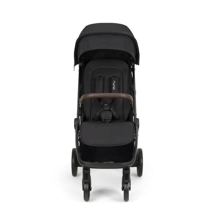 Nuna Trvl Urbn Cabin Friendly Stroller-Lightweight-Compact-One Hand Fold-Extendable Canopy-Big Rear Wheel-All Wheel Suspension-0 to 4Y (Upto 22Kg)-Caviar