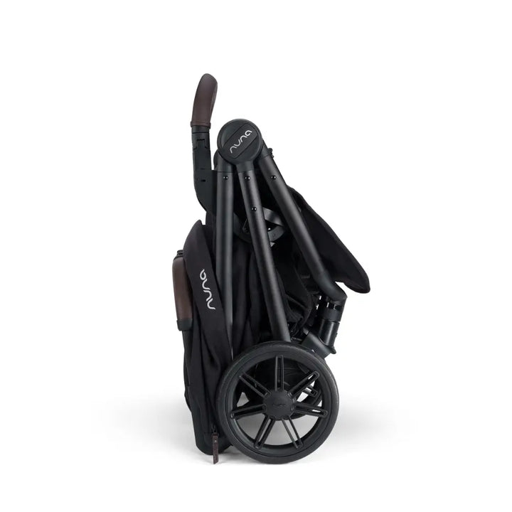 Nuna Trvl Urbn Cabin Friendly Stroller-Lightweight-Compact-One Hand Fold-Extendable Canopy-Big Rear Wheel-All Wheel Suspension-0 to 4Y (Upto 22Kg)-Caviar