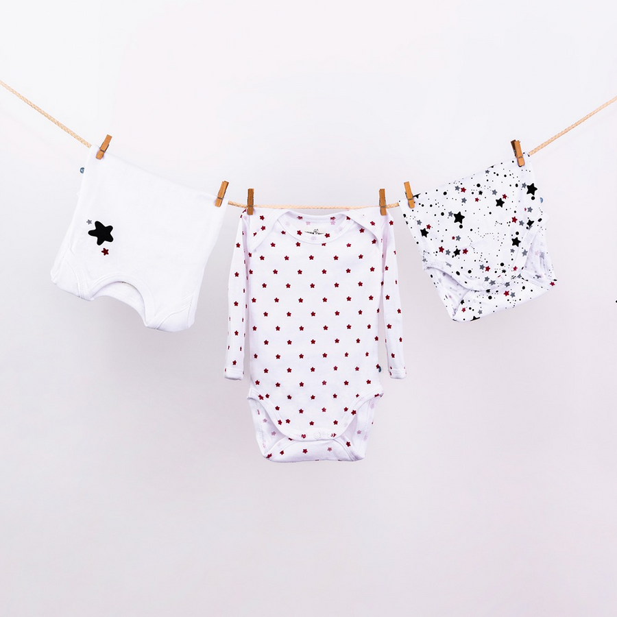 Cotton Bug Full Sleeves Romper Set of 3 - Stars