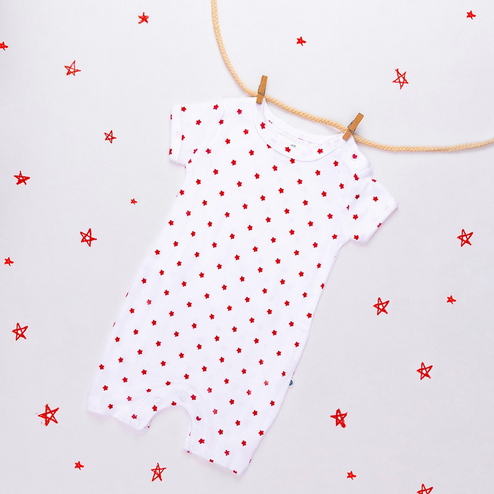 Cotton Bug Romper Suit - Stars