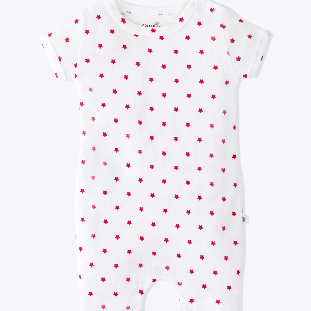 Cotton Bug Romper Suit - Stars