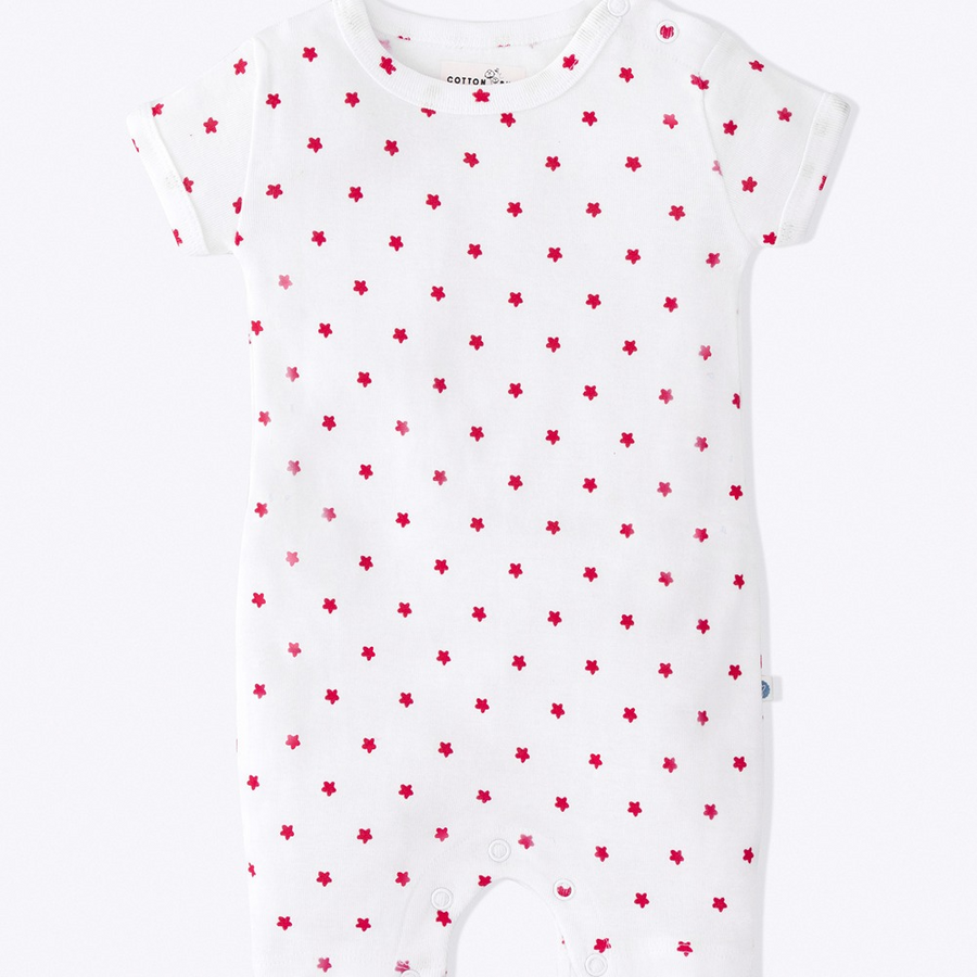 Cotton Bug Romper Suit - Stars