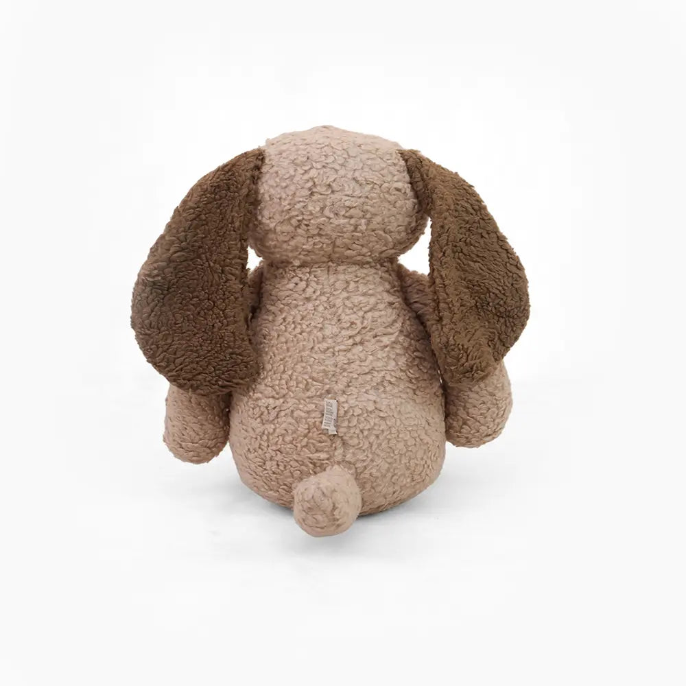 Pluchi Buddy The Dog Cotton Knitted Stuffed Soft Toy - Pale Whisper &amp; Khaki