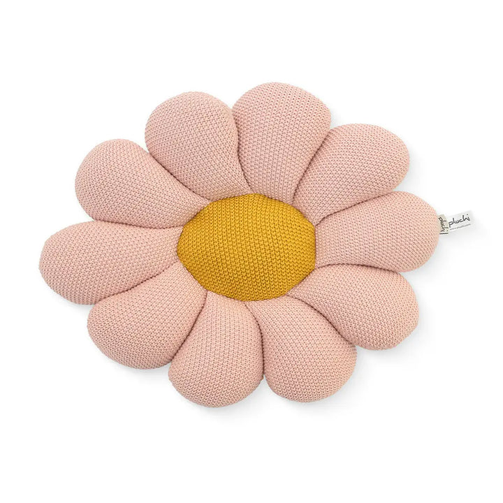 Pluchi Knitted Bloom shaped Cushion Cotton Knitted Stuffed Soft Toy - Pink