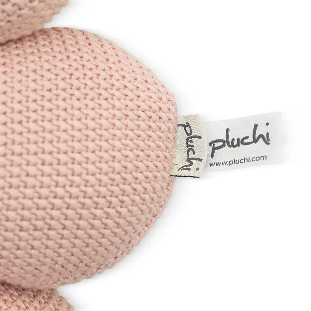 Pluchi Knitted Bloom shaped Cushion Cotton Knitted Stuffed Soft Toy - Pink