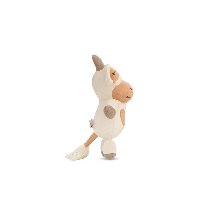 Pluchi Clementine the CowÂ ToyÂ Cotton Knitted Stuffed Soft Toy - Skin, Natural And Dove Beige