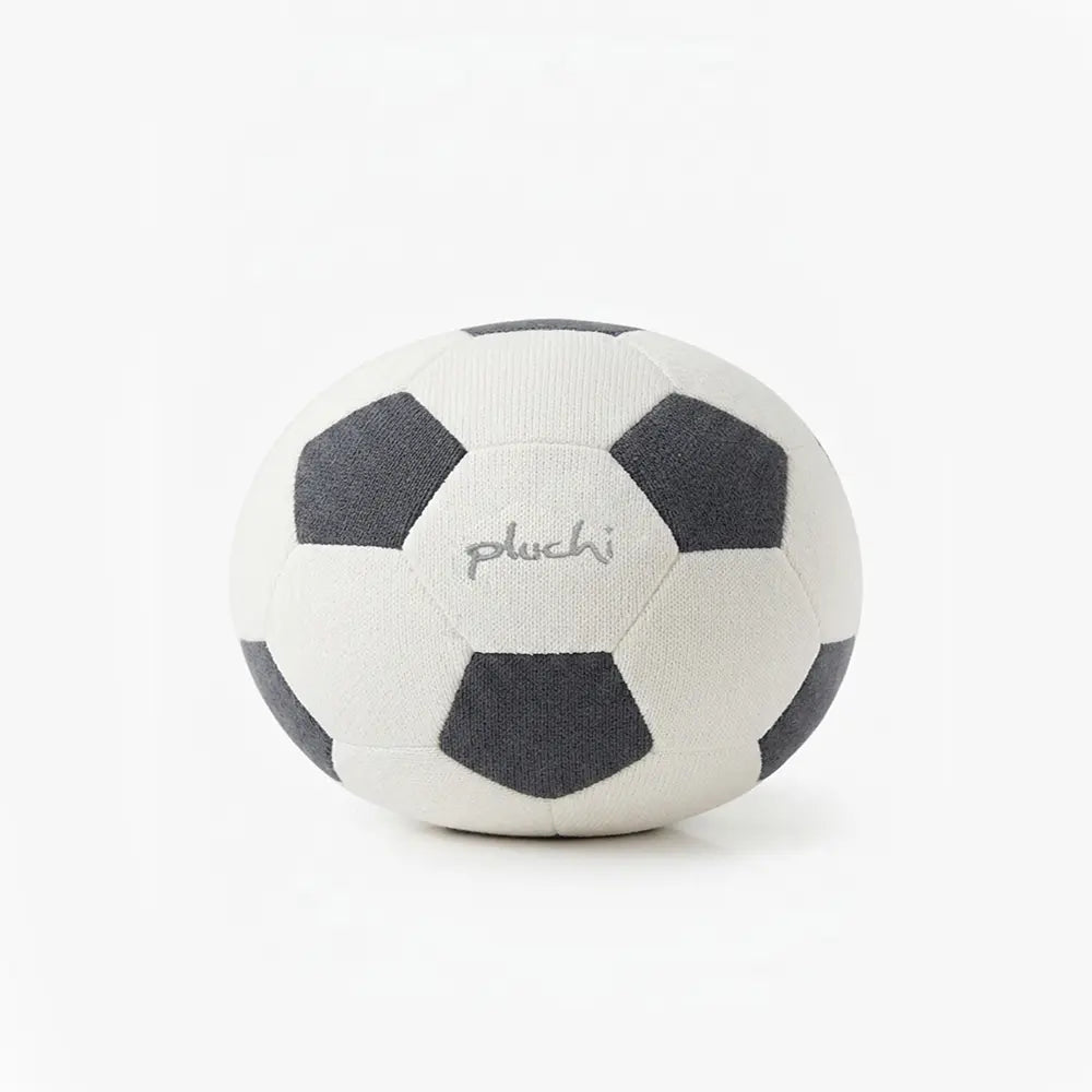 Pluchi Cuddle Kick Football Color Cotton Knitted Stuffed Soft Toy - Grey