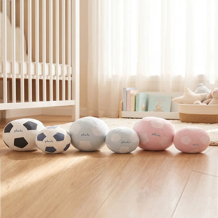 Pluchi Cuddle Kick Football  Color Cotton Knitted Stuffed Soft Toy - Pink