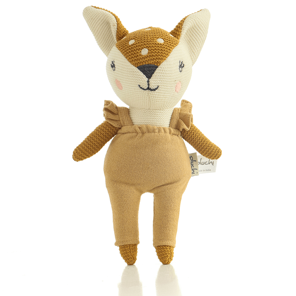 Pluchi Classy Fox- Cotton Knitted Stuffed Soft Toy