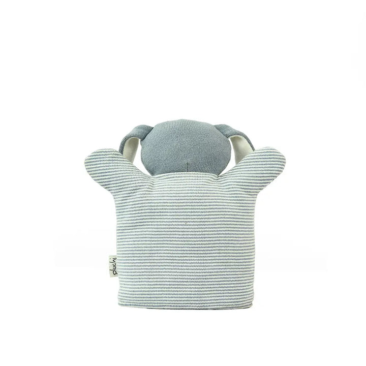 Pluchi Dog Hand Puppet Cotton Knitted Stuffed Soft Toy - Blue