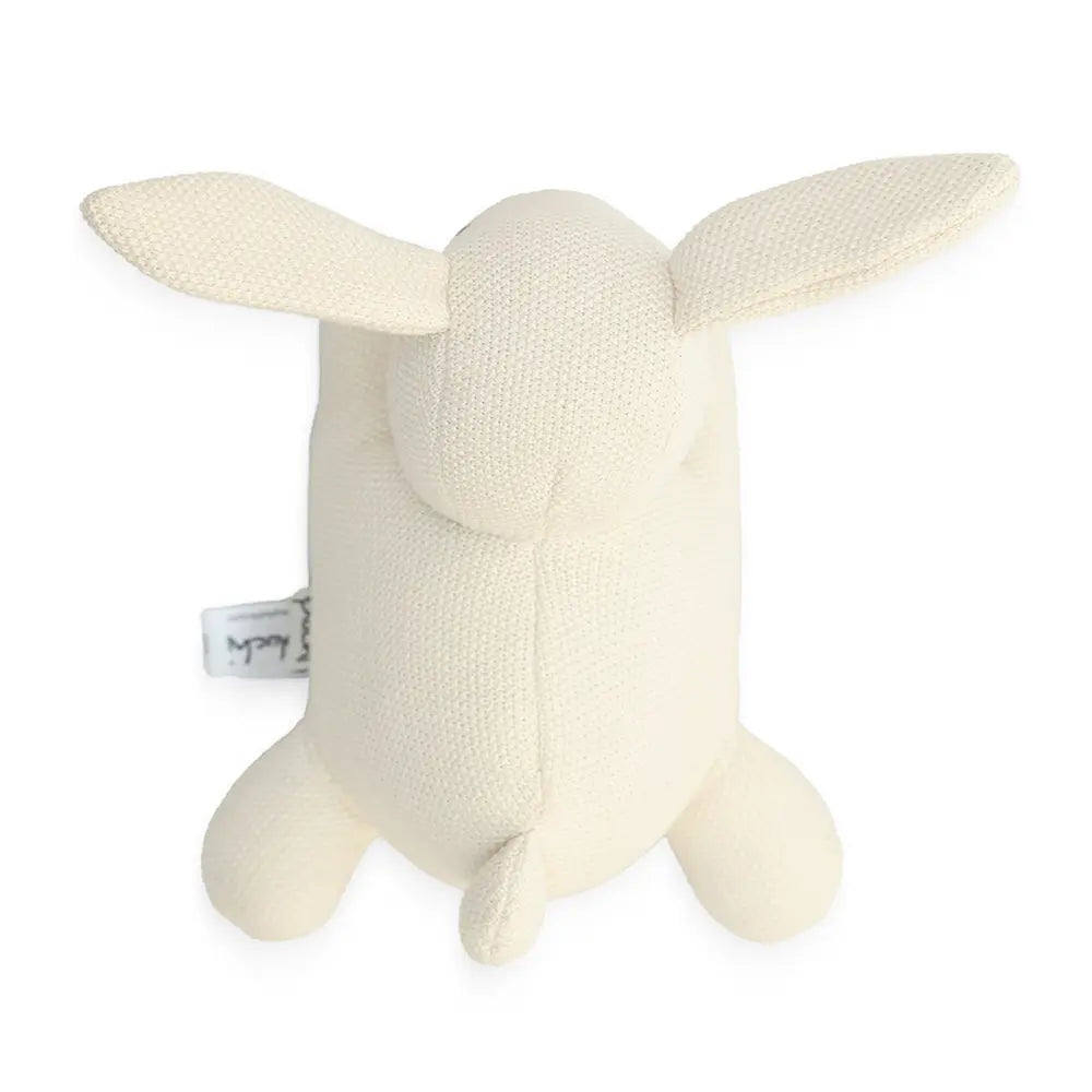 Pluchi Hush Bunny Music Cotton Knitted Stuffed Soft Toy - Natural