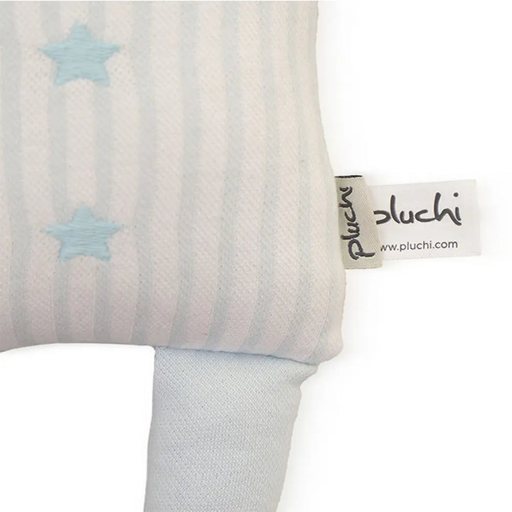 Pluchi Marcel Bunny Cotton Knitted Stuffed Soft Toys for Babies / Kids - Blue, Soft Grey Melange And Ivory